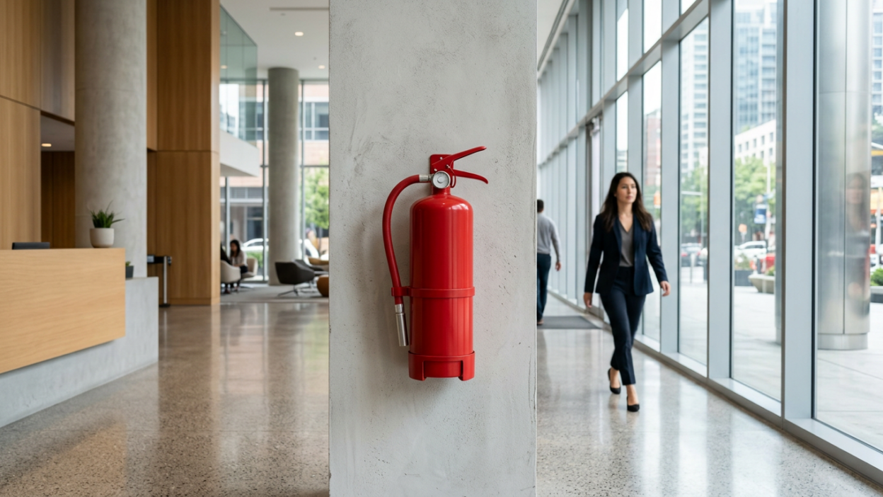 Огнетушители для банка и бизнес-центра: подбор и уход