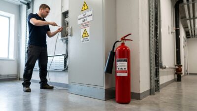 Углекислотный огнетушитель ОУ: где применяют и меры безопасности