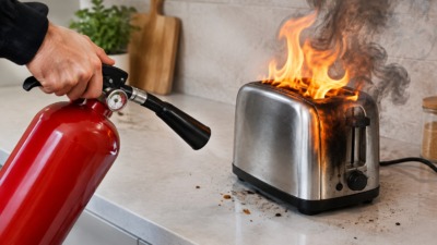 Чем потушить загоревшийся электроприбор